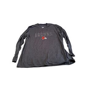 NWT - Imperfect 2XL Cleveland Browns Fanatics Long Sleeve T-Shirt - Gray NFL